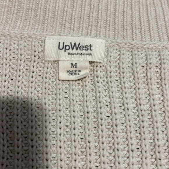Upwest Weekend Wrap Cropped Sweater in cream size medium - Picture 3 of 7